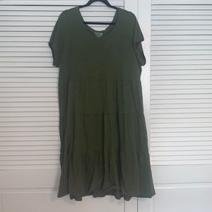 Olive green sun dress